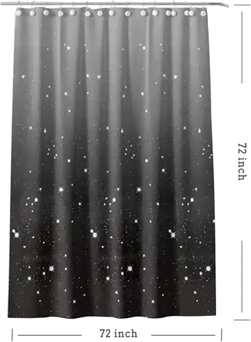 Miniatura 6 de Forro de cortina de ducha de 72 x 72 pulgadas, forro de ducha ligero de plástico impermeable 4G para baño, con agujeros de ojales y 3 pesos