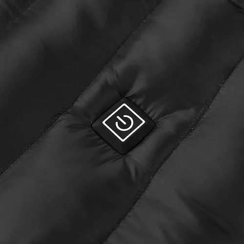 Miniatura 4 de Chaqueta térmica con capucha para niños y niñas, con capucha, carga USB, impermeable, resistente al viento, chaleco térmico