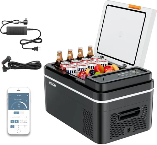 Miniatura 13 de VEVOR Refrigerador de automóvil, DC 12/24V AC100-240V, enfriador eléctrico de -4 °F a 68 °F con control de aplicación, congelador de automóviles