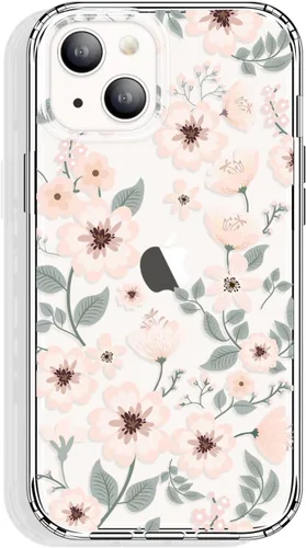 Miniatura 39 de GYZYA Funda transparente para iPhone 14 y iPhone 13 de 6.1 pulgadas con diseño de patrón, funda protectora delgada de TPU + parachoques a prueba