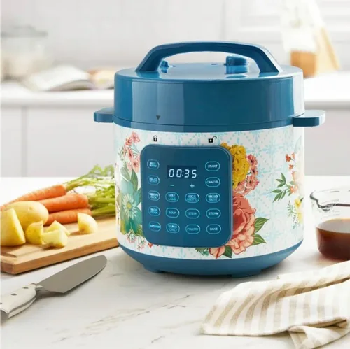 Miniatura 2 de Pioneer Woman Fancy Flourish - Olla a presión de 6 cuartos de galón con pantalla de control táctil