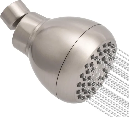 AISOSO Cabezales de ducha de alta presión, cabezales de ducha de 3 pulgadas con rotación de 360 grados y boquillas de silicona para una ducha Níquel