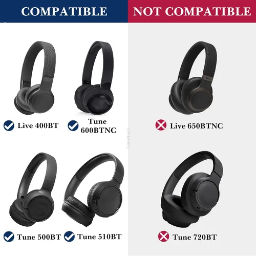 Miniatura 6 de Linkidea Funda de transporte para auriculares compatible con JBL Tune 670NC/Tune 660/600BT/570BT, Live 460NC/400BT, bolsa protectora de viaje rígida