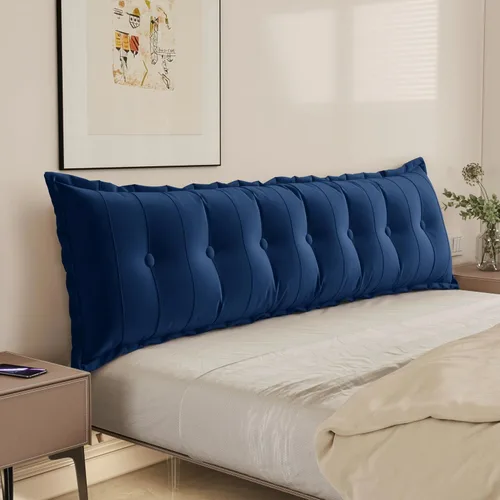 Miniatura 29 de WOWMAX Almohada rectangular para cabecero, almohada para respaldo de cama, almohada para sentarse en la cama, almohada de apoyo para la espalda