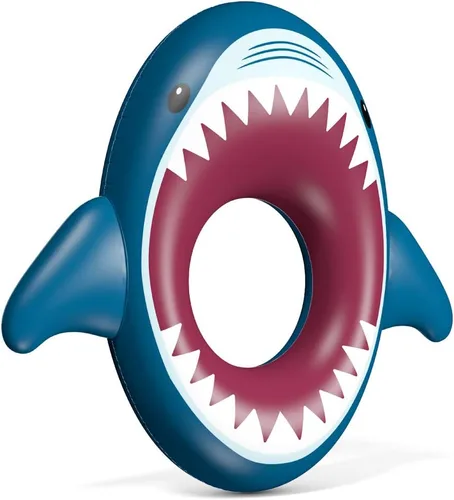 Miniatura 2 de Jasonwell Flotador hinchable de tiburón flotador de agua diversión verano playa piscina tubo inflable paseo en la piscina fiesta balsa juguetes