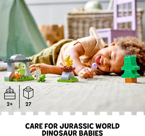 Miniatura 3 de LEGO DUPLO Jurassic World 10938 - Juguete de aprendizaje de dinosaurios para niños pequeños, juego de ladrillos grandes, gran regalo de animales