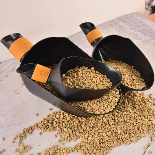 Miniatura 7 de CAFEMASY Cuchara medida de café en grano de café, pala Kilo Bean Scooper (negra-pequeño)