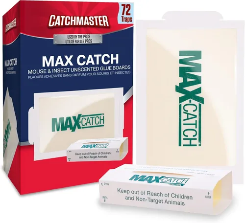 Miniatura 9 de Trampas de pegamento Catchmaster con aroma de mantequilla de cacahuete, para ratones o insectos, 72