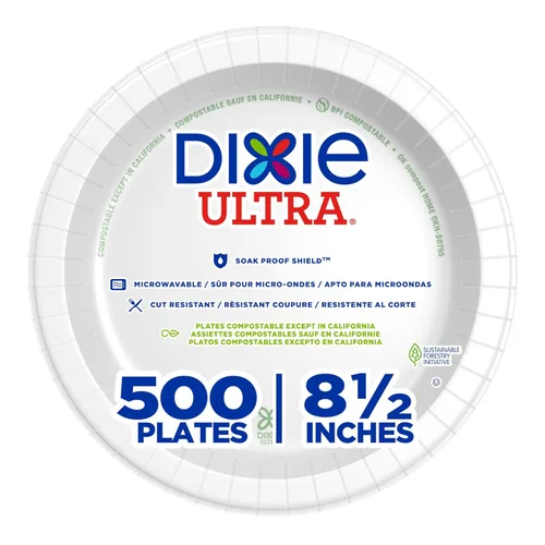 Miniatura 13 de Dixie Ultra - Platos de papel pesados de 10 pulgadas por GP PRO, diseño botánico Pathways, 500