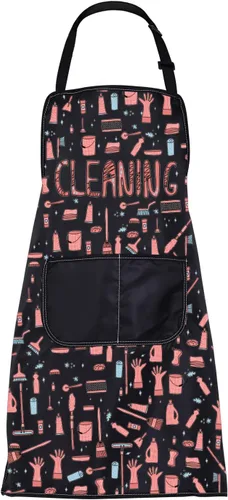 FUSTMW Delantal con bolsillos, regalo de limpieza de casa, talla única, multicolor, moda, mujer (uso profesional y doméstico)