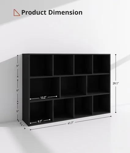 Miniatura 2 de Organizador de almacenamiento de juguetes para niños de 11 cubos con estante para niños, estantería de bebé para guardería, estantería de madera