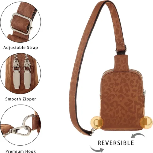 Miniatura 3 de Bolso bandolera pequeño, riñoneras de tela de nailon para mujeres, viajes, senderismo, caminar, regalos para ella