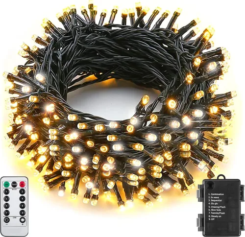 Miniatura 10 de Luces de decoración para el día de San Patricio, 33 pies, 100 luces LED, luces verdes de Navidad, impermeables, para exteriores, cadena de luces