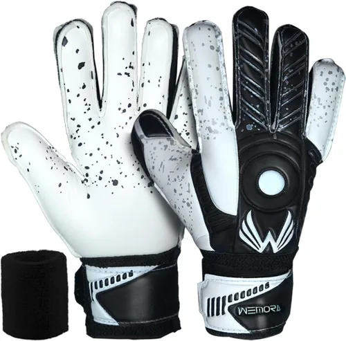 Miniatura 5 de Guantes de Portero de Fútbol Fingersave para Niños, Jóvenes y Adultos con Palma de Agarre Fuerte de 7.5MM, Espinas Flexibles en los Dedos Guantes