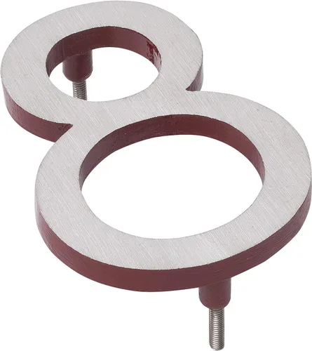 Miniatura 12 de Montague Metal Products MHN-06-F-BR2-2 - Números de casa de dirección flotantes modernos de aluminio cepillado, 6.0 in, níquel satinado