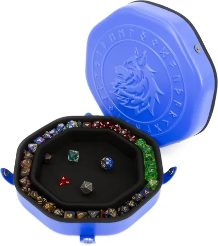 Miniatura 12 de CASEMATIX Bandeja de dados y estuche de almacenamiento de dados para hasta 115 dados RPG - Bandeja de dados para lanzar con broches magnéticos