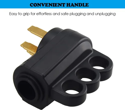 Miniatura 3 de Veepeak 50 Amp Enchufe macho de reemplazo para RV NEMA 14-50P de servicio pesado 125V/250V de 4 clavijas con conector de extensión de energía