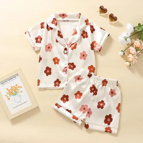 Miniatura 87 de Conjunto de pijama de manga larga con botones para niña pequeña, conjunto de ropa de dormir