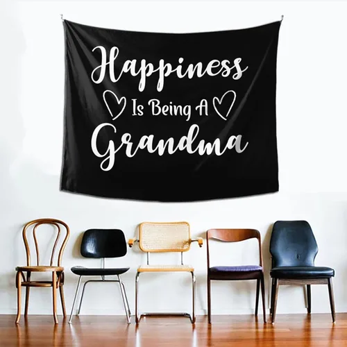 Miniatura 2 de Felicidad es ser una abuela tapices para colgar en la pared, decoración del hogar, decoración de dormitorio, decoración de fiesta, 60 x 51 pulgadas