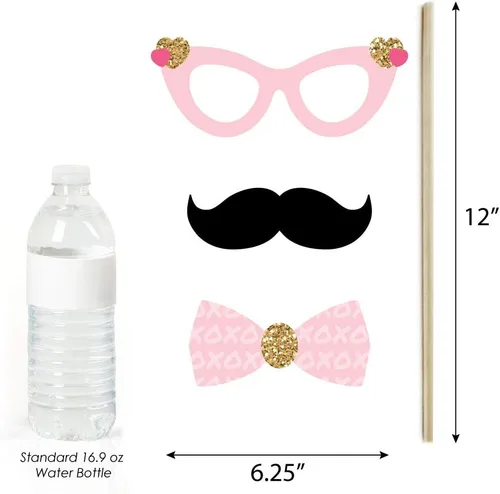 Miniatura 6 de Big Dot of Happiness Be My Galentine - Kit de accesorios para cabina de fotos para fiesta de Galentine y San Valentín, 20
