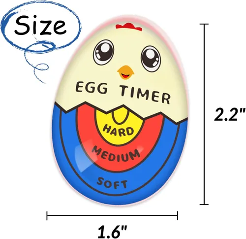 Miniatura 4 de Lasubst Temporizador de huevos que va en agua para hervir huevos, suave y duro, verde +