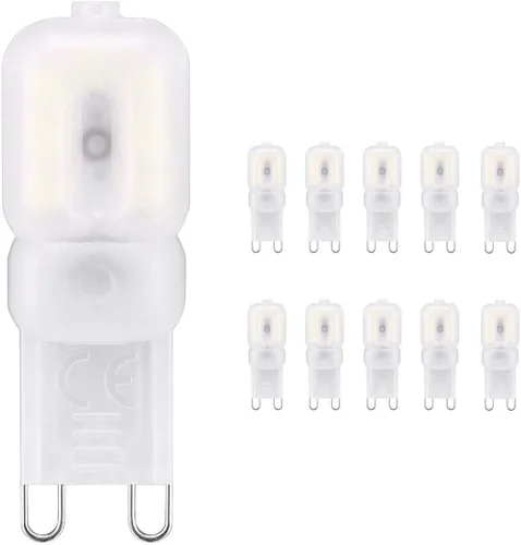 Bombillas LED G9 6000K luz diurna blanca 3 W regulables lámparas de luz esmerilada 30 W equivalente a halógenos 450 lúmenes CRI >90Ra T4 G9 base