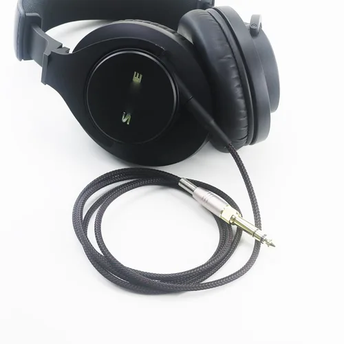 Miniatura 4 de Cable de repuesto para auriculares SHURE SRH840 SRH940 SRH440 SRH750DJ de alambre trenzado para auriculares estéreo HiFi de 59.1 in