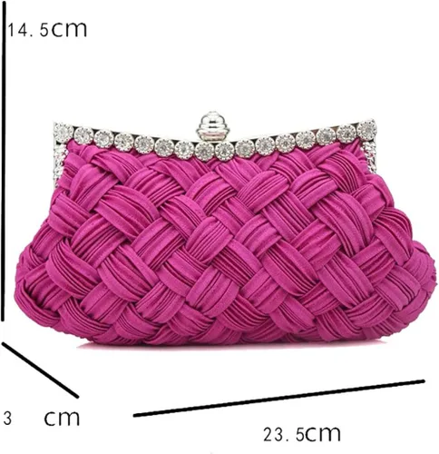 Miniatura 3 de Bolsa de embrague de tejido para cóctel, fiesta, boda, compromiso, noche