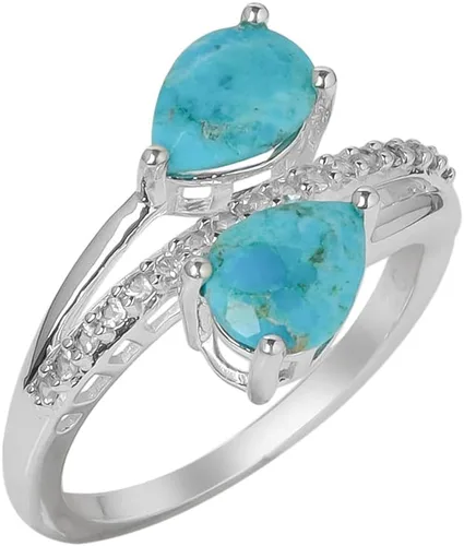Miniatura 3 de YoTreasure Moonstone London Blue Topaz Rhodolite Garnet TourmalineTurquoise Swiss Blue Topaz 925 Sterling Silver Engagement Ring Jewelry