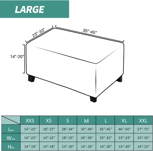 Miniatura 3 de MAXIJIN Funda Otomana de Terciopelo Cubierta Rectangular Elástica Cubiertas de Otomano Cuadradas Funda Rectangular Lavable para Taburete de Pie