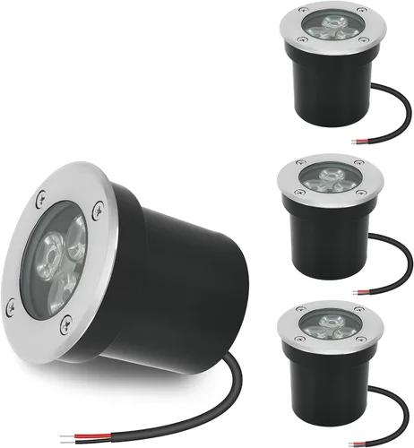 Iluminación de paisaje de bajo voltaje, luz LED para pozo, 3 W, 12 V, 24 V, luz de paisaje al aire libre, impermeable, IP67, camino, entrada, Blanco