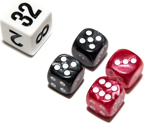 Miniatura 10 de Bello juegos Deluxe dados de imitación de mármol sets-black/, Azul, 5/8