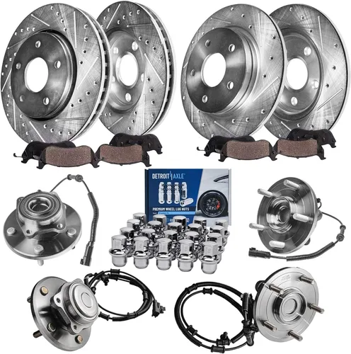 Miniatura 79 de Detroit Axle - 4 rotores de freno para Chevrolet Cruze 2014 2015 [modelos de motores de gas] Rotores de freno de disco perforados y ranurados