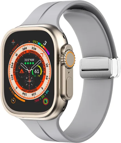 Miniatura 9 de Banda magnética compatible con Apple Watch de 38mm 40mm 41mm 42mm 44mm 45mm 46mm 49mm, mujeres y hombres, correa deportiva de silicona compatible