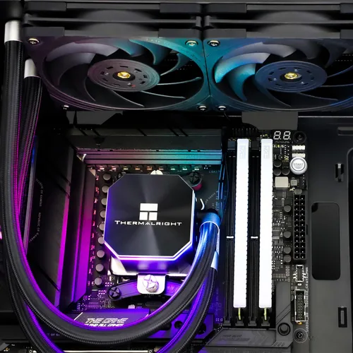 Miniatura 9 de Thermalright Frozen Edge 240 Enfriador de agua líquido negro para CPU con ventilador PWM de 4.724 in, especificación de fila fría negra de 240