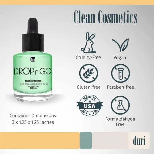 Miniatura 3 de duri Drop'n Go Gotas de uñas de secado rápido, gotas de secado rápido para esmalte de uñas de larga duración, 0.45 onzas líquidas (paquete de 1)