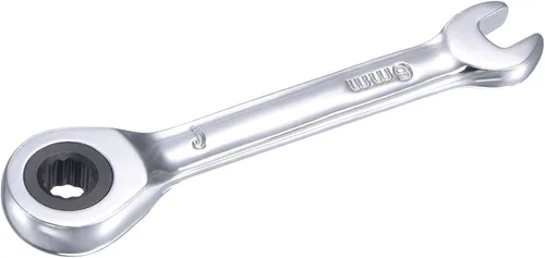 Miniatura 5 de uxcell Llave combinada de trinquete rechoncha de 0.236 in métrica 72 dientes 12 herramientas terminadas en caja de puntos, CR-V