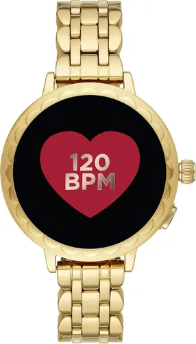 Miniatura 6 de Kate Spade New York - Reloj inteligente con pantalla táctil de acero inoxidable Scallop 2 para mujer, con notificaciones de frecuencia cardíaca