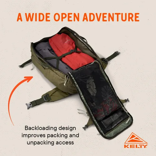 Miniatura 5 de Kelty Mochilas para viajeros Redwing, paquete de viaje para viajes de aventura Oliva quemada y negro Burnt Olive
