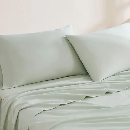 Miniatura 8 de Linen Closet Juego de 2 fundas de almohada de algodón orgánico de lujo de 144 hilos, color blanco ártico
