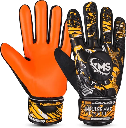 Miniatura 9 de Guantes de portero prémium para jóvenes, palma de látex de calidad y mano trasera, agarre superior, absorción de impactos, comodidad y durabilidad