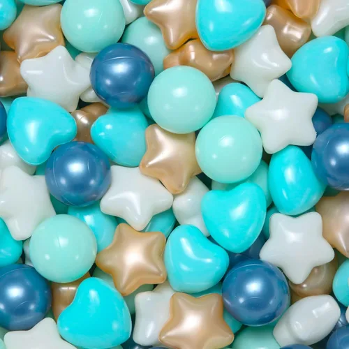 Miniatura 11 de STARBOLO Pelotas de bolas con forma de corazones de estrella para niños pequeños – 50, 100, 200, 500, bolas de juguete de plástico, formas