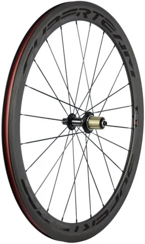 Miniatura 3 de Superteam - Juego de ruedas para bicicleta de ruta fibra de carbono, 700 C, 50mm ancho 23 terminado mate