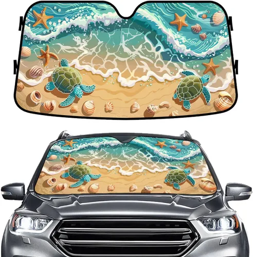 Miniatura 14 de GENANY - Cubierta de parabrisas de flamenco para automóvil, SUV, camión (55 x 30 pulgadas), protector térmico plegable, persianas para ventanas