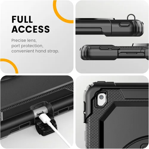 Miniatura 8 de Timecity - Funda para iPad de 9ª/8ª/7ª generación, de 10.2 pulgadas, funda protectora resistente con protector de pantalla, soporte giratorio