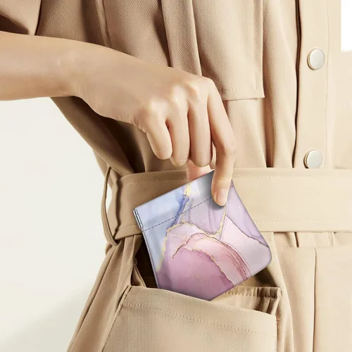 Miniatura 8 de Fintie - Monedero de piel sintética para monedas para mujeres y niñas, Rosa de mármol, Moda