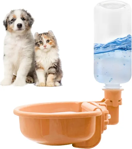 Miniatura 13 de Vannon Botella de agua para mascotas de 16oz, dispensador de tazón de agua por gravedad para jaula, dispensador de agua anti-desbordamiento