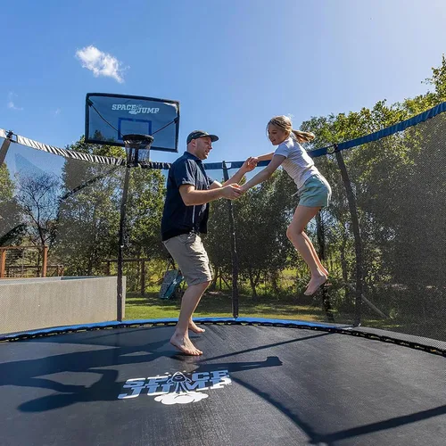 Miniatura 8 de SpaceJump Lunar Trampoline, Outdoor 8 FT, 10 FT, 12 FT, 14 FT, 16 FT Round Bouncer with Safety Net, Optional Accessories, Black