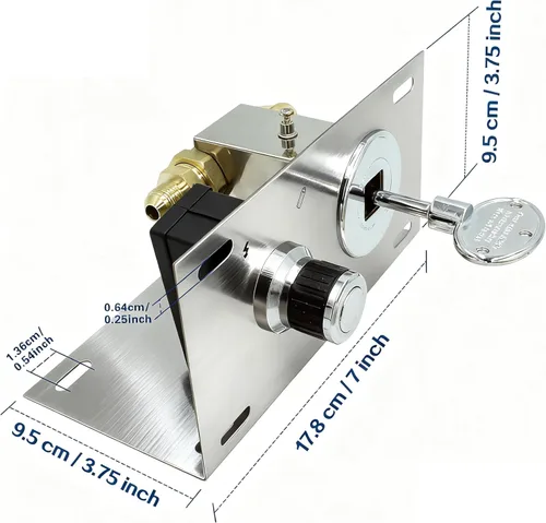 Miniatura 4 de Kit de Encendido para Hoguera con Encendido por Chispa de Botón Pulsador, Válvula de Cierre de 1/2" y Llave de 3", Compatible con Propano y Gas
