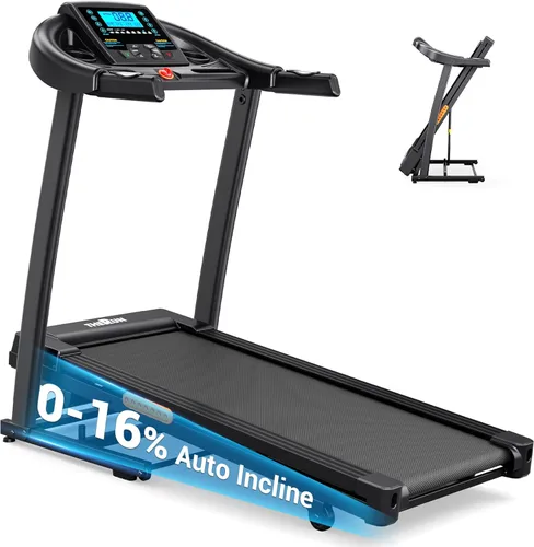 Miniatura 9 de THERUN Incline Treadmill, Treadmills for Running and Walking, 300 lbs Weight Capacity Folding Treadmill with 0-15% Auto Incline, Wide Belt, 3.5 HP
